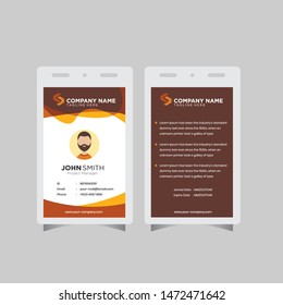 Modern ID Card design template simple creative layout vector background