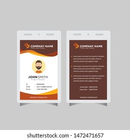 Modern ID Card design template simple creative layout vector background