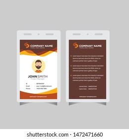 Modern ID Card design template simple creative layout vector background
