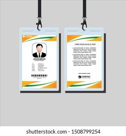 Modern ID Card Design Template, Identification card vector illustration