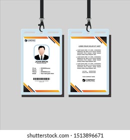 Modern ID Card Design Template, Identification card vector illustration