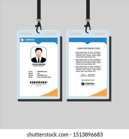 Modern ID Card Design Template, Identification card vector illustration