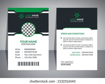 Plantilla moderna de diseño de tarjeta de identificación