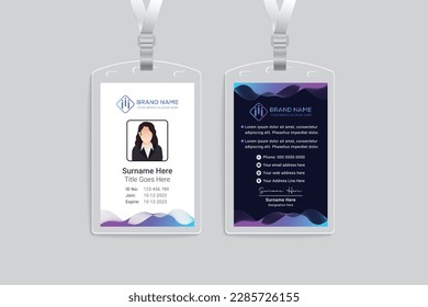 Modern id card design template