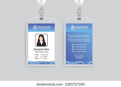 Plantilla moderna de diseño de tarjetas de identificación