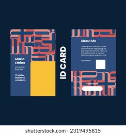 Plantilla de diseño de tarjeta de identificación moderna