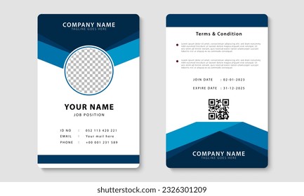 Modern ID card design template. Corporate identity card design. Professional employee id card. Vector