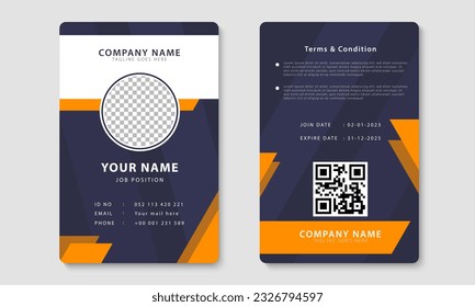 Modern ID card design template. Corporate identity card design. Professional employee id card. Vector