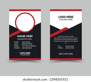 Plantilla moderna de diseño de tarjeta de identificación 