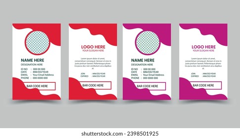 Plantilla moderna de diseño de tarjeta de identificación 