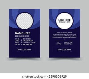 Modern ID Card Design Template 