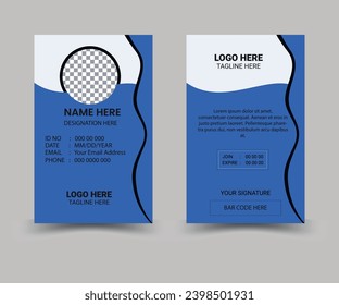 Modern ID Card Design Template 