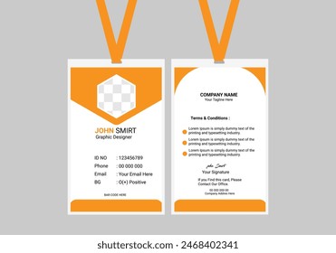 Plantilla de diseño de tarjeta de identificación moderna