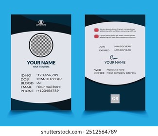 Modern ID card design template