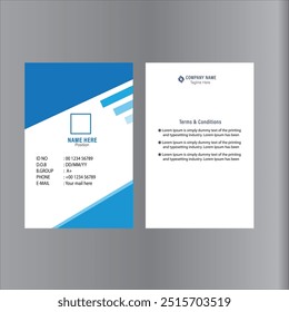   Modern Id card design template. Simple Id card design. Company Id card design . Student Id card design template.