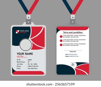 Modern ID card design template. Corporate identity card design. Professional and company employee id card. Vector template.