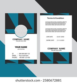 Modern ID card design template