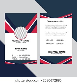 Modern ID card design template