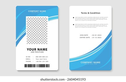 Modern ID card design template. Office identity card layout. Professional employee id card. Vector