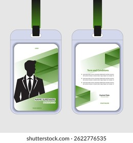 Modern ID card design template. Office identity card layout. Professional employee id card. illustration