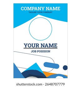 Modern ID card design template. Office identity card layout.