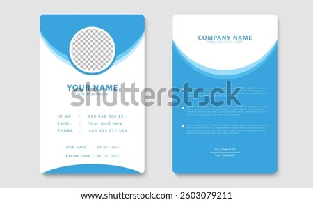 Modern ID card design template. Corporate identity card layout design. Professional business id card. Vector