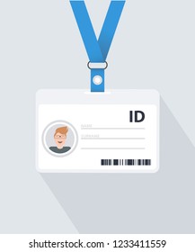 Modern Id Card Flat Vector Illustration Stock Vector (Royalty Free ...