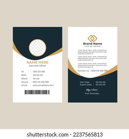 Modern id card template design.