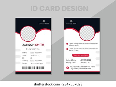 Modern ID Card Template design set. 