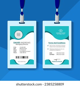 Modern id card template Modern Template Employee 