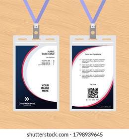 Plantilla de la tarjeta de identificación moderna ID2