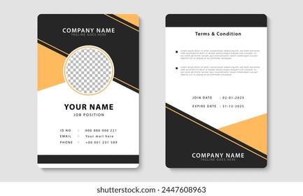 Modern ID card template. Professional identity card design. Employee ID card. Vector