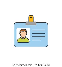 Modern identity card design with employee photo and text