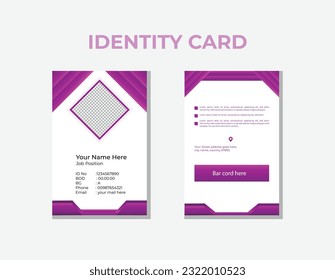 Diseño moderno de tarjetas de identidad. Plantilla de tarjeta de identidad de lujo.