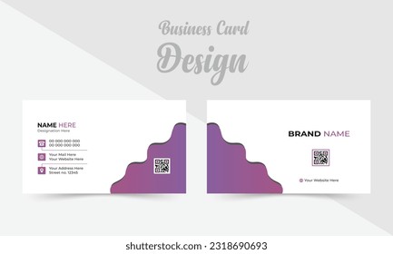 Tarjeta de identidad moderna con abstracto de color de marrón gradiente. Creativa plantilla de tarjetas de visita de lujo.