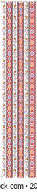 Modern ikat and leaf border design for fabric print. background. texture. tile. border use