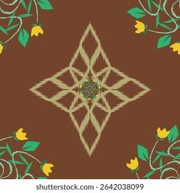 Modern ikat style pattern suitable for fabric packaging and home decoration