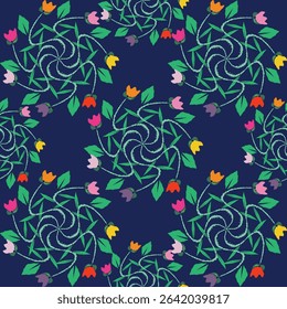 Modern ikat style pattern suitable for fabric packaging and home decoration