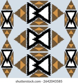 Modern ikat style pattern suitable for fabric packaging and home decoration