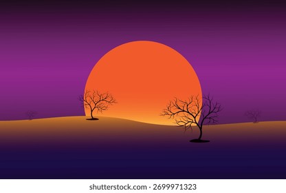 Moderna Ilustração Abstrata Gradiente Fundo Noite