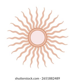 modern illustration in boho country style with elements of astrology and tarot. female character and constellations	
