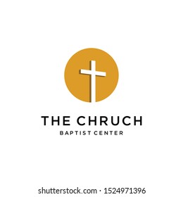 Modern illustration church logo sign modern vector graphic abstract