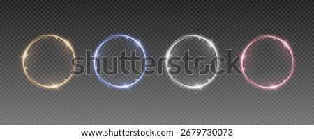 Modern illustration, circle, glow, ring, vortex, halo, abstract overlay effect, and transparent elements in PNG format create a stunning PNG visual for cosmic, glowing, and tech-inspired designs.	