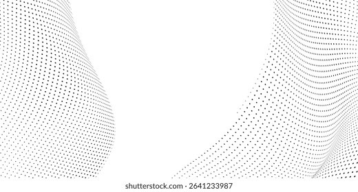 Modern illustration dotted halftone gradient texture. Vanishing polka dot abstract simple design