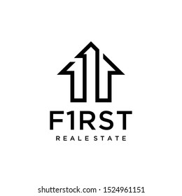 Modern illustration First house Real Estate , Property and Construction Logo design.