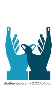 Moderne Handdarstellung Beten, Fangen oder Fangen Abstraktes Konzept