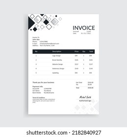 Modern Illustration Invoice Design Template