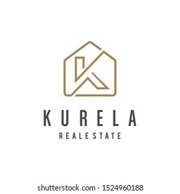 Modern illustration K sign Real Estate , Property and Construction Logo design.