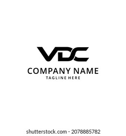 modern illustration letter V,D,C modern graphic design logo