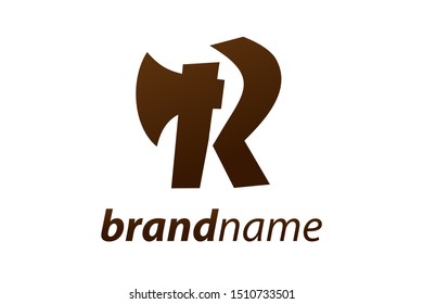 Modern illustration logo design initial R combine with ax.